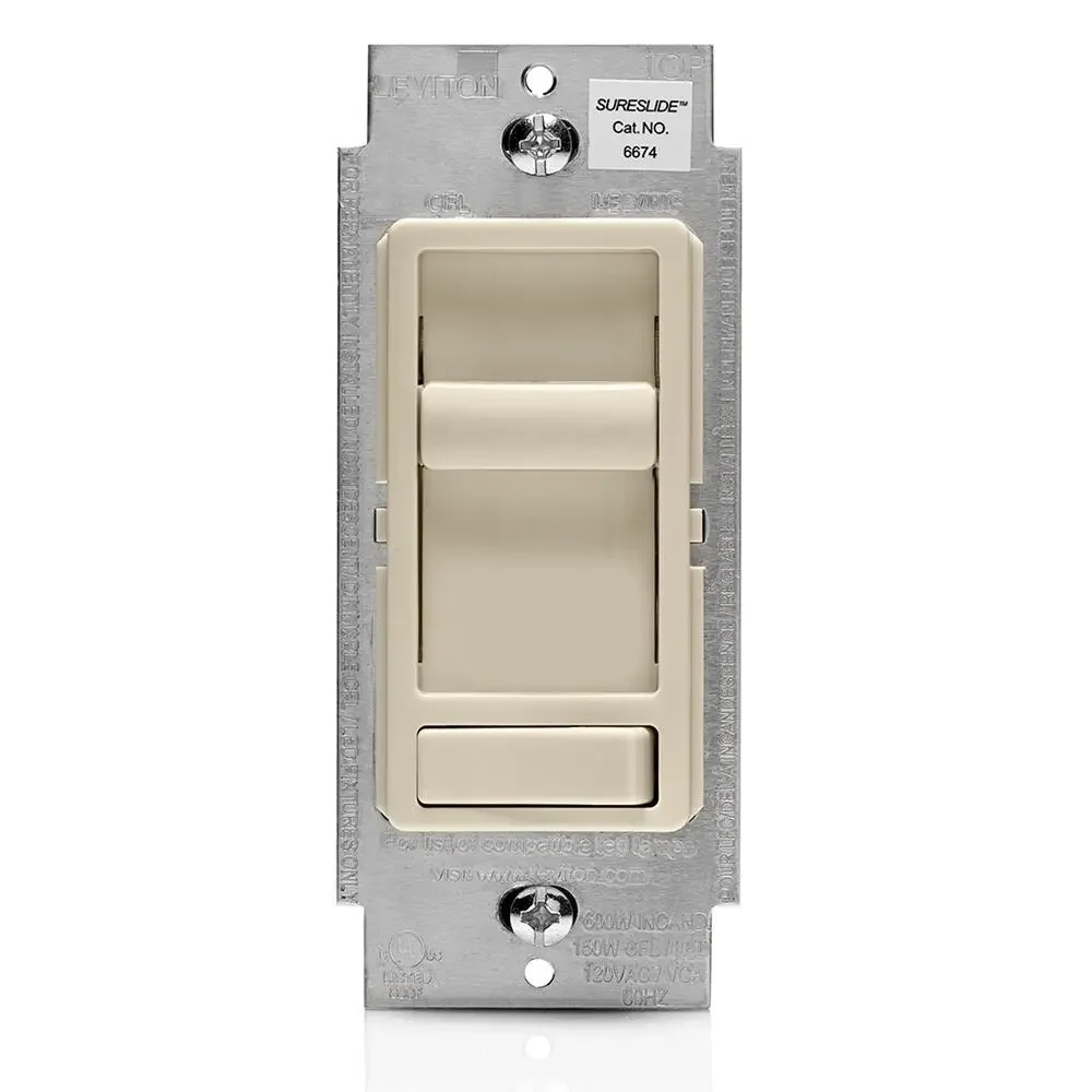 SureSlide Dimmer Switch for Dimmable LED/ Halogen/ Incandescent Bulbs 6674-P0T